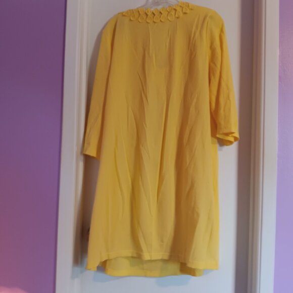 Denim & CO WOMEN'S SIZE MEDIUM YELLOW COVER UP - Picture 4 of 5